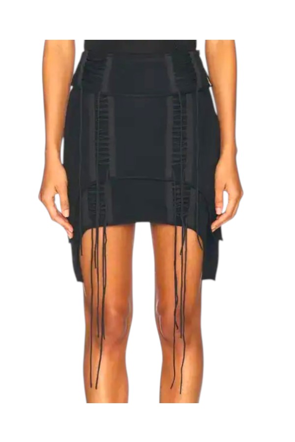 Helmut Lang Black Aviator Mini Skirt Size 10 UK
