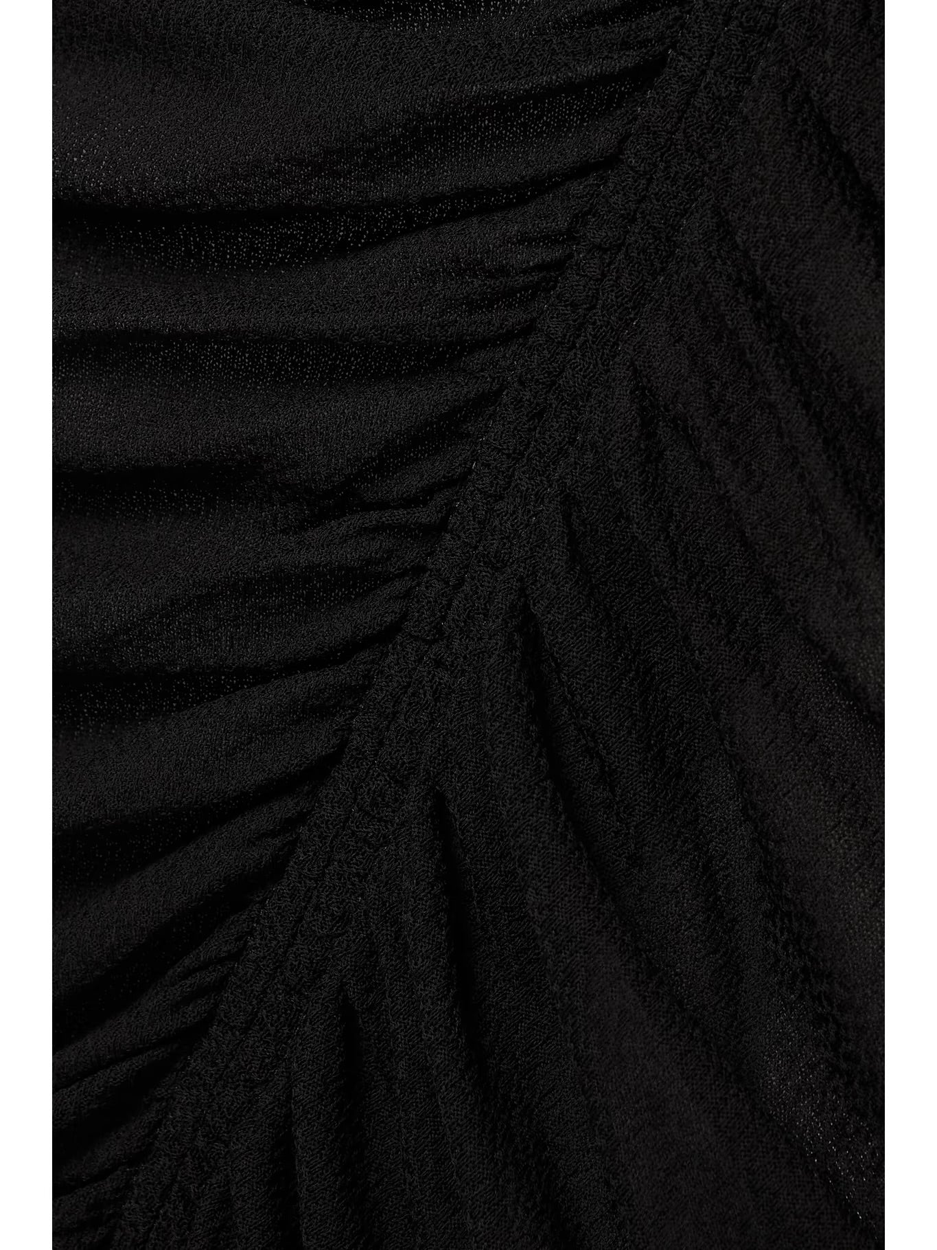 Givenchy Cutout ruched stretch-crepe turtleneck gown Size 12UK