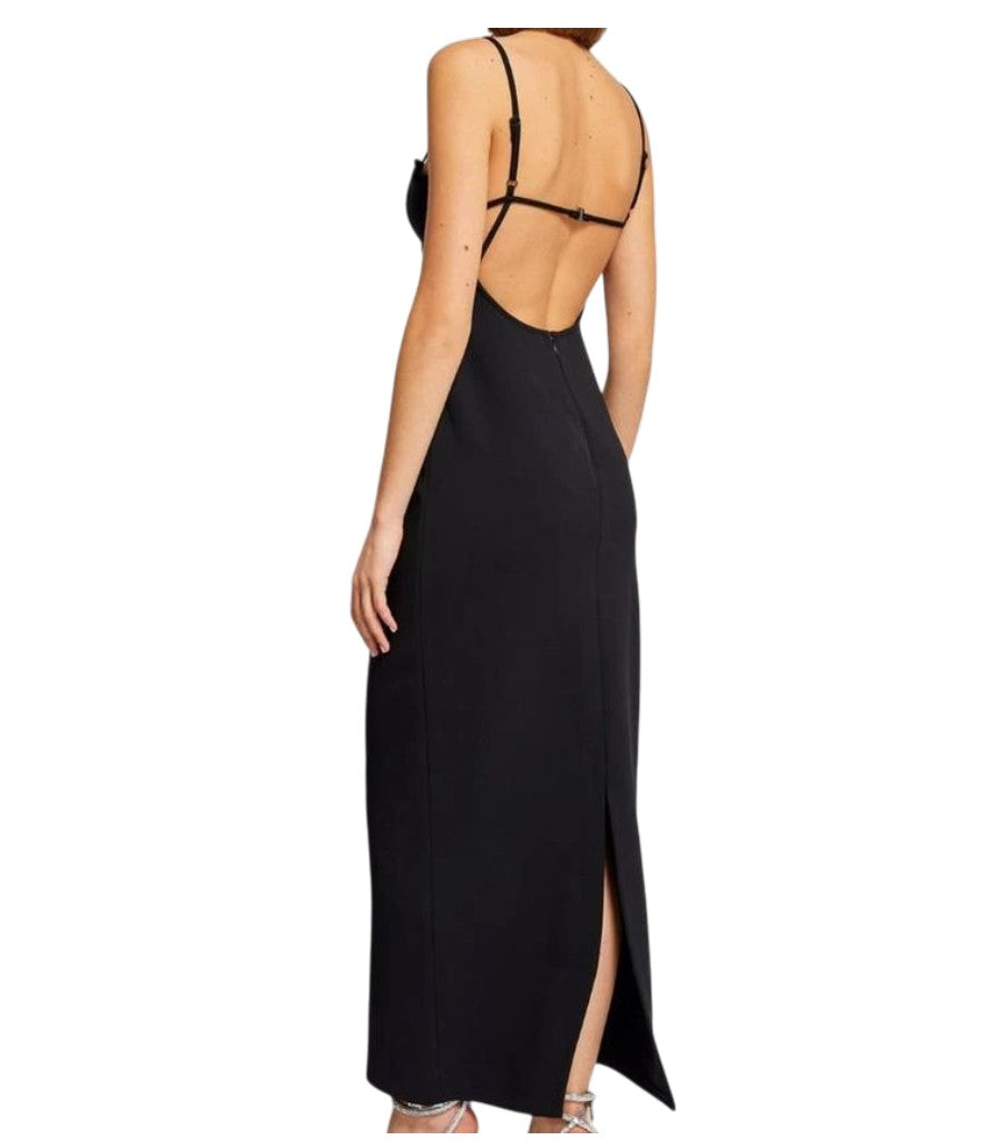 Staud Georgina Black Maxi Dress Size 16 UK
