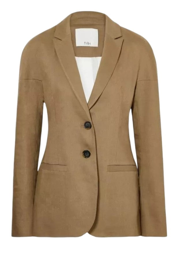 Tibi Linen-Blend Twill Blazer Size 4-8 UK