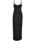 Staud Georgina Black Maxi Dress Size 16 UK