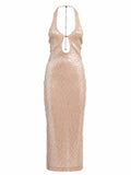 16 Arlington Sola Sequin-Embelished Midi Dress Size 12