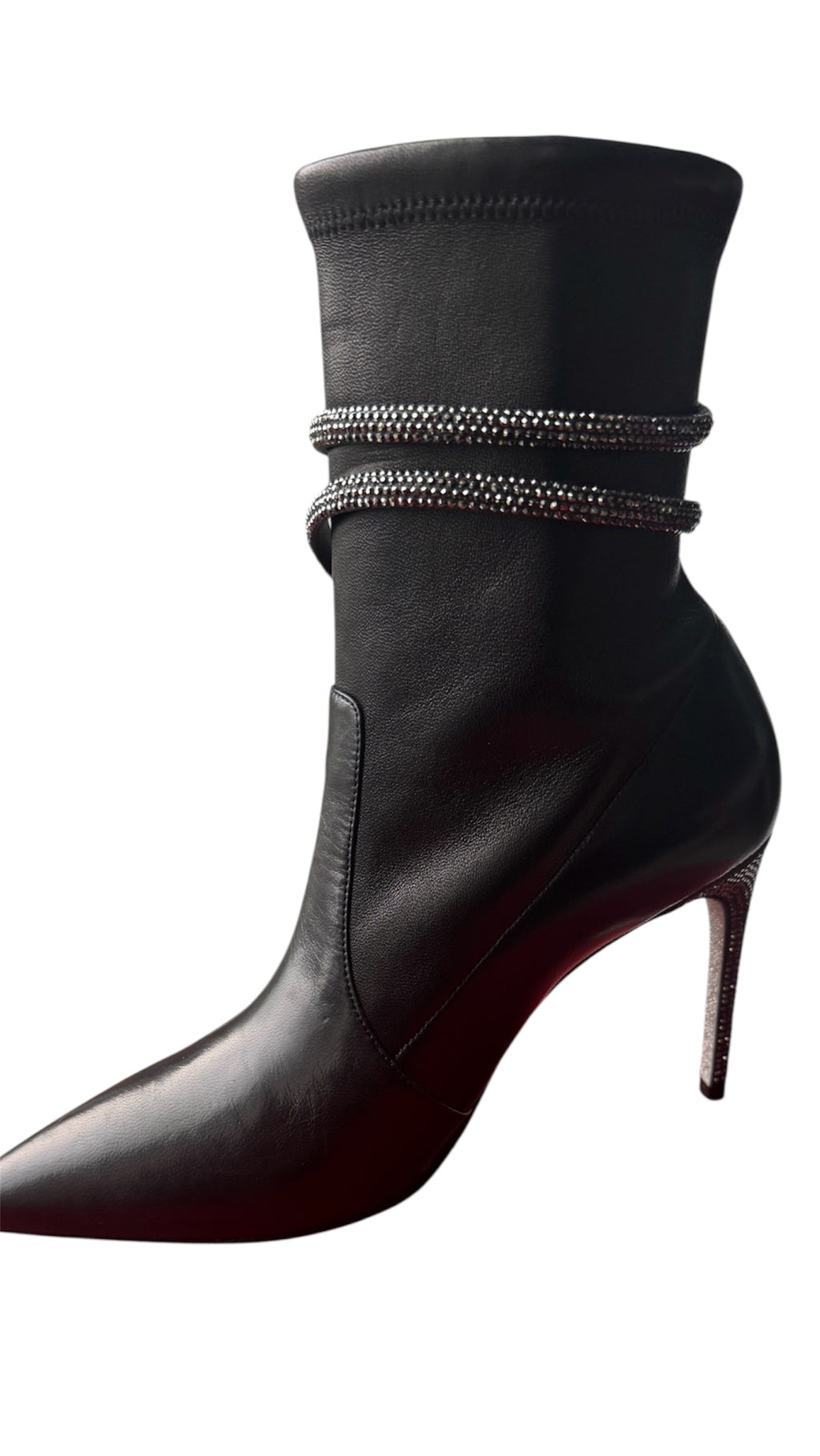 Rene Caovilla Snake Strap Stilleto Boots Size 37