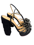 Charlotte Olympia Black Satin Miss ChaCha Size 39