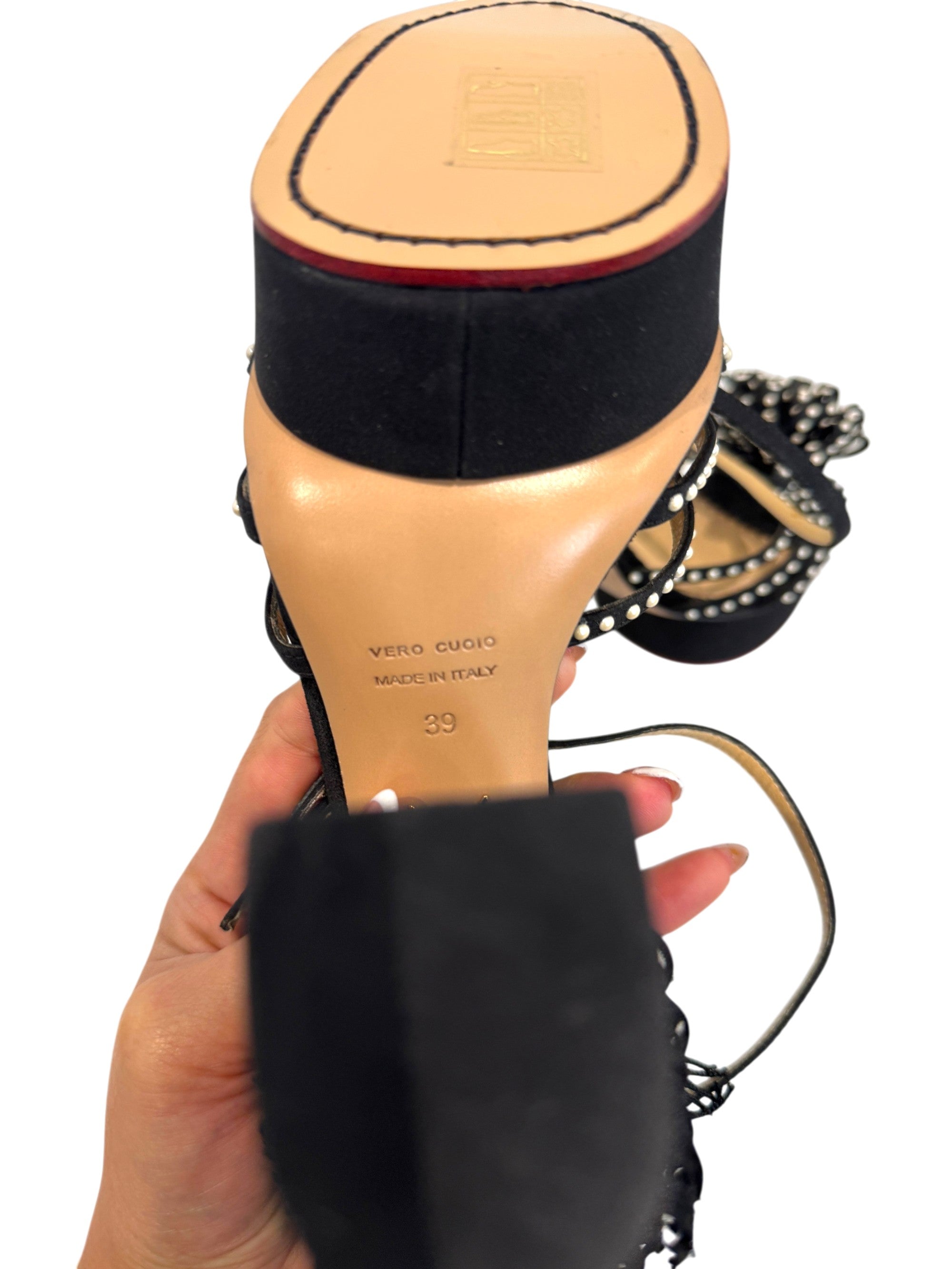 Charlotte Olympia Black Satin Miss ChaCha Size 39