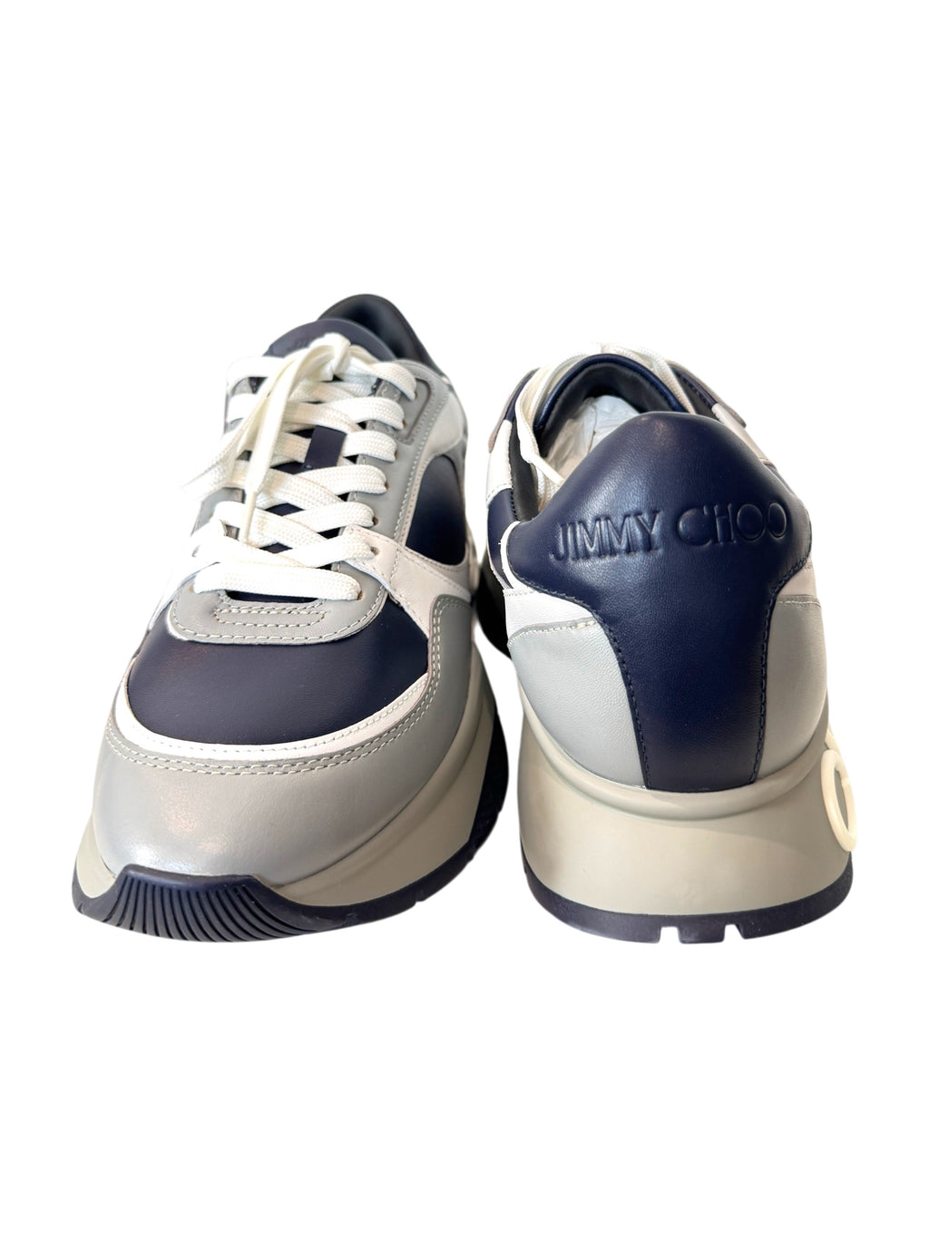 JimmyChoo Chunky CHOO Trainers in Navy Blue and Grey Size 9.5 UK