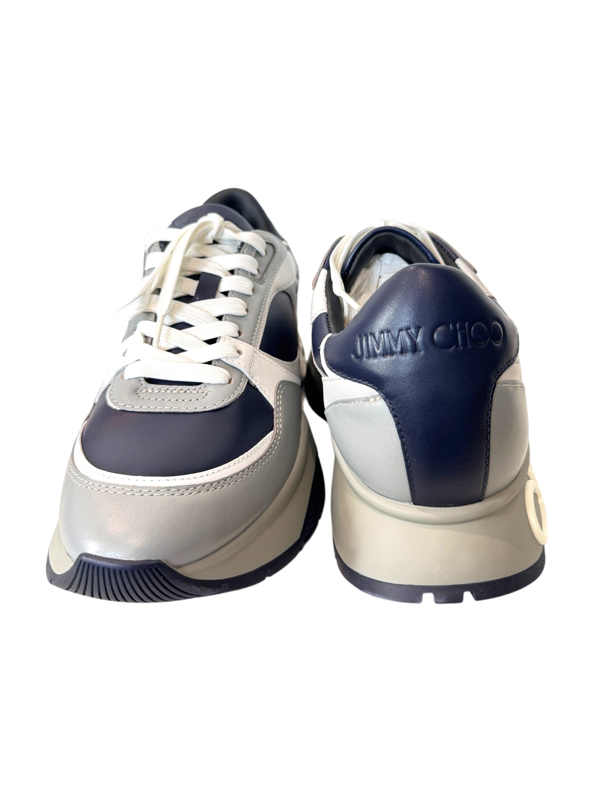 JimmyChoo Chunky CHOO Trainers in Navy Blue and Grey Size 9.5 UK