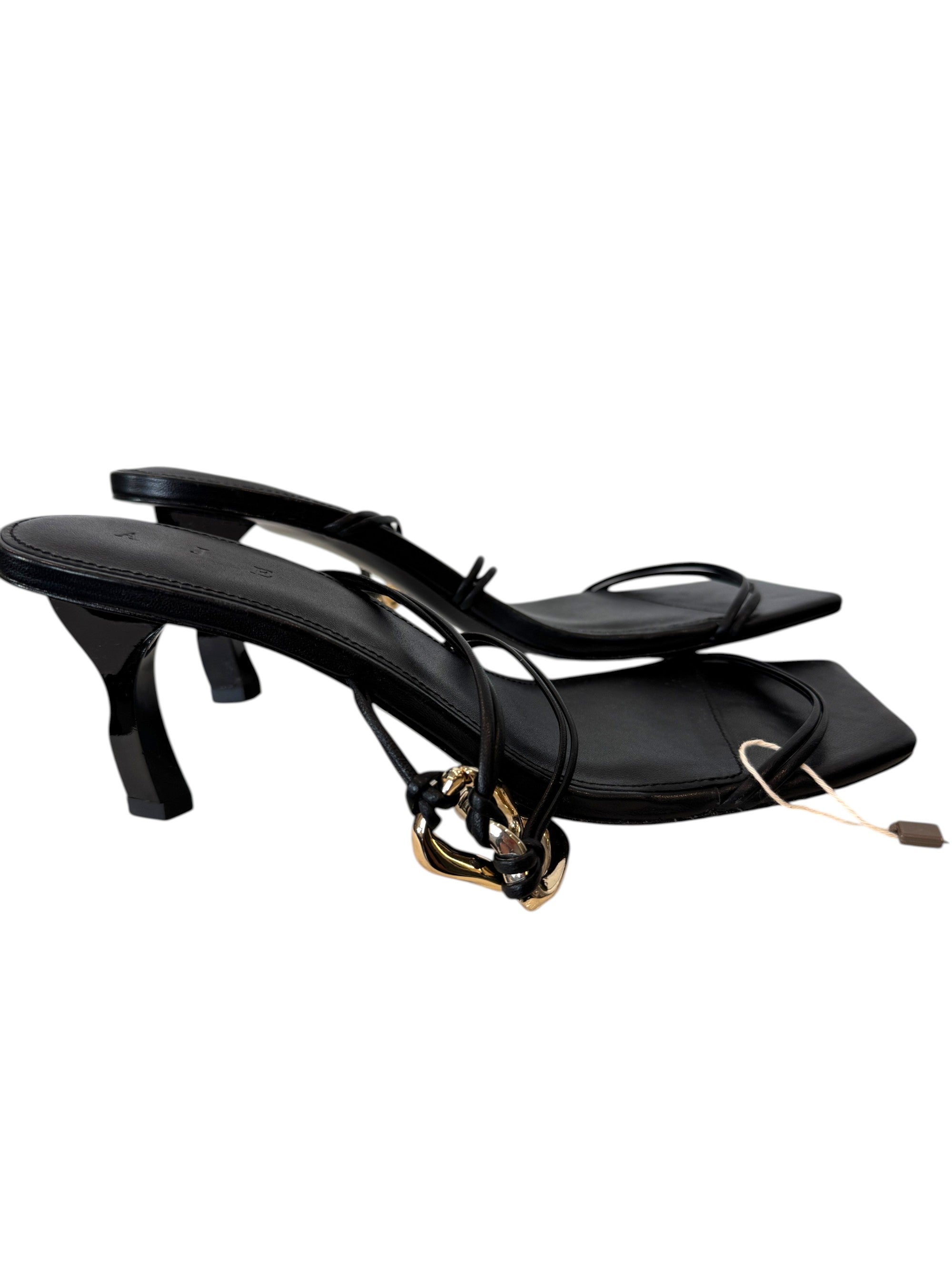 Aje Fondation Link Strappy Mid Heel Sandal Size 6.5 UK