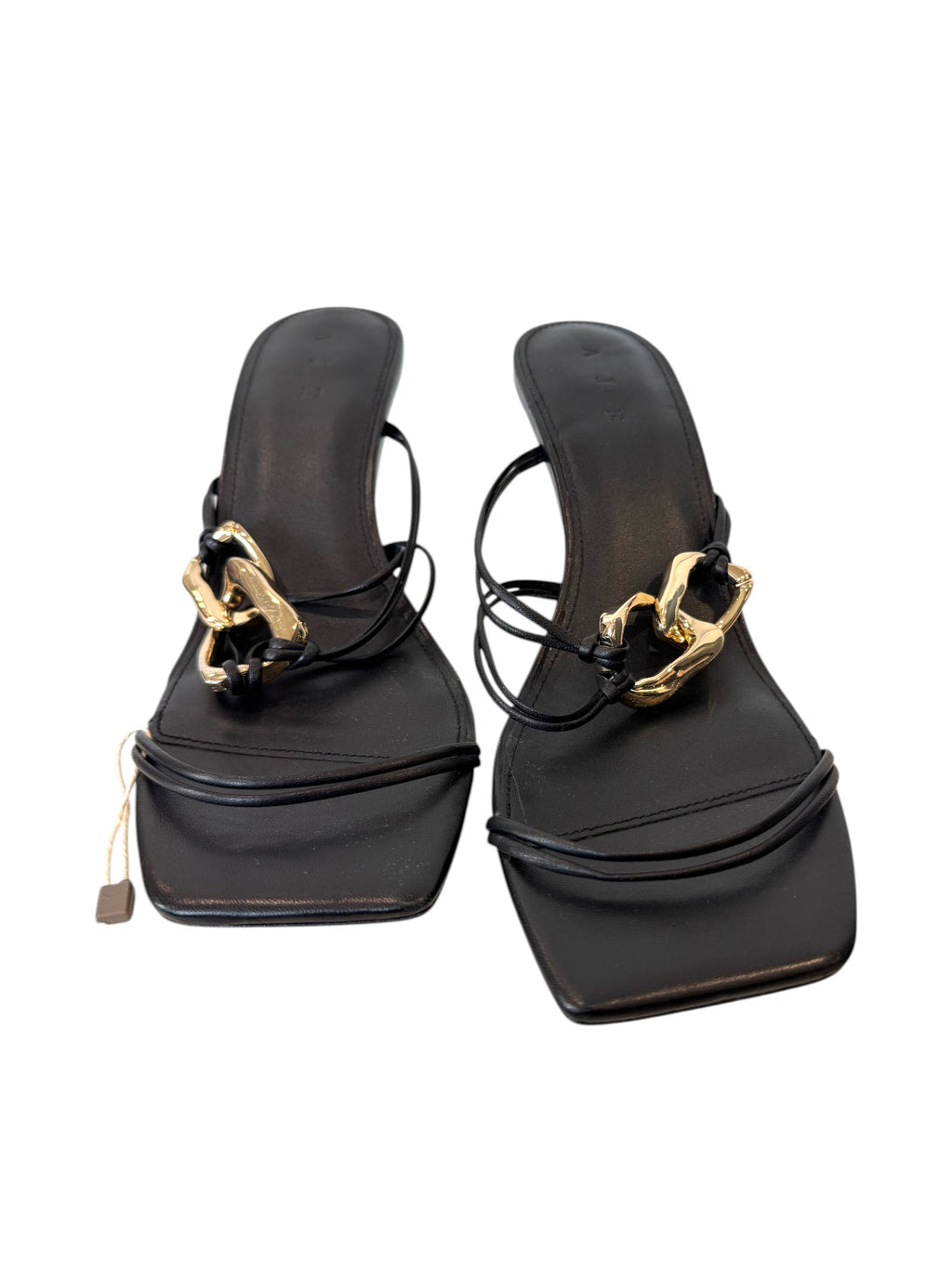 Aje Fondation Link Strappy Mid Heel Sandal Size 6.5 UK