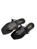 Cult Gaia Black Leather Fat Sandals Size 2.5UK