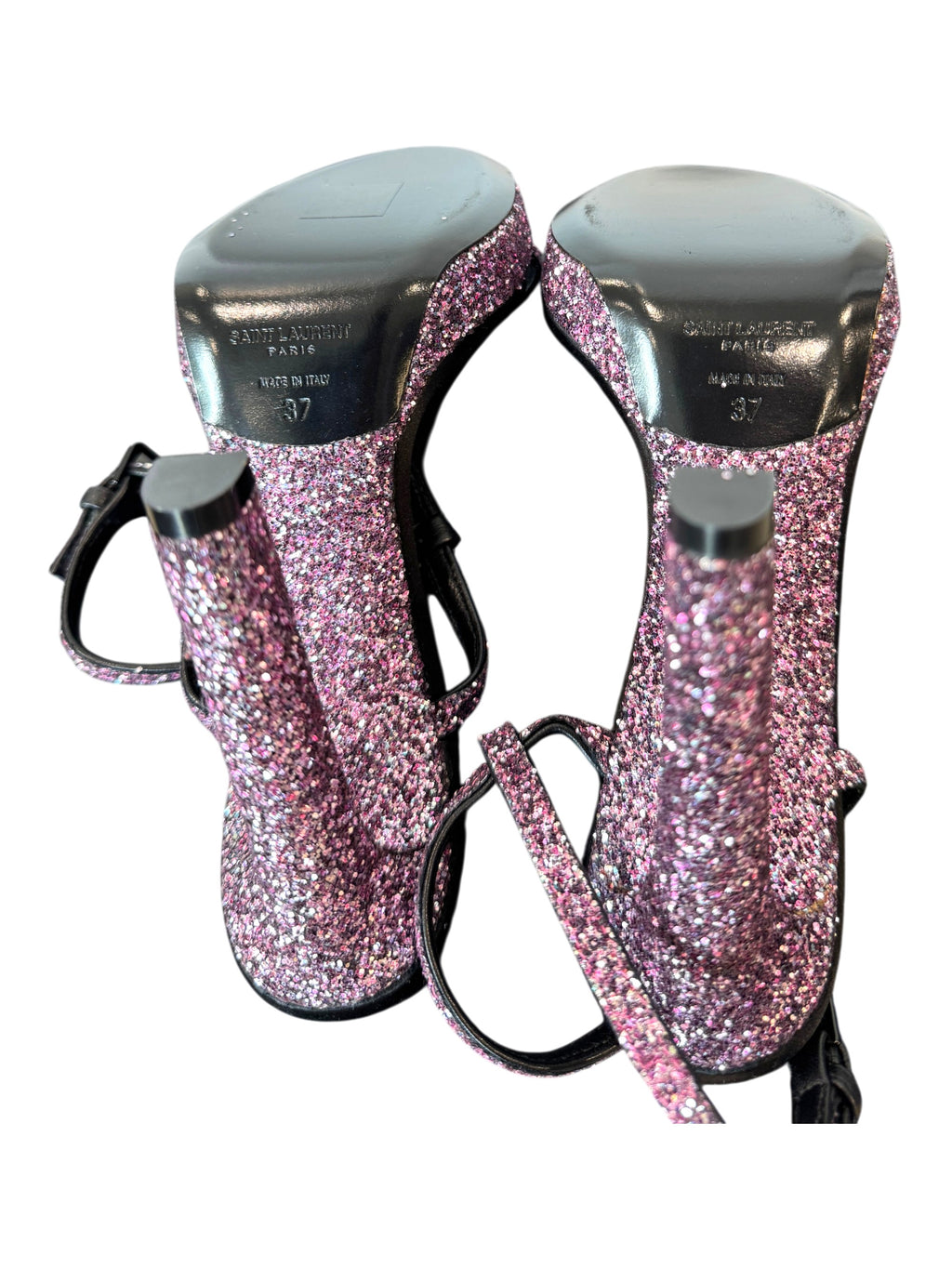 Saint Laurent Hall 105 Glitter Sandal Size 4 UK
