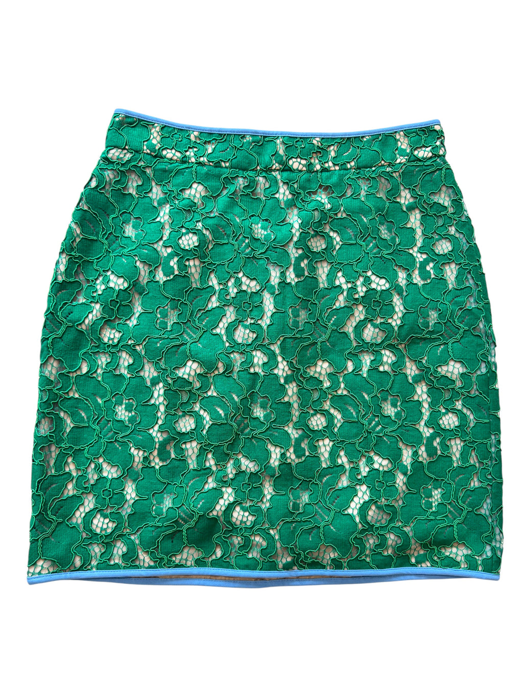 MSGM Milano Lace Green Gonna Mini Skirt Size 8-10 UK