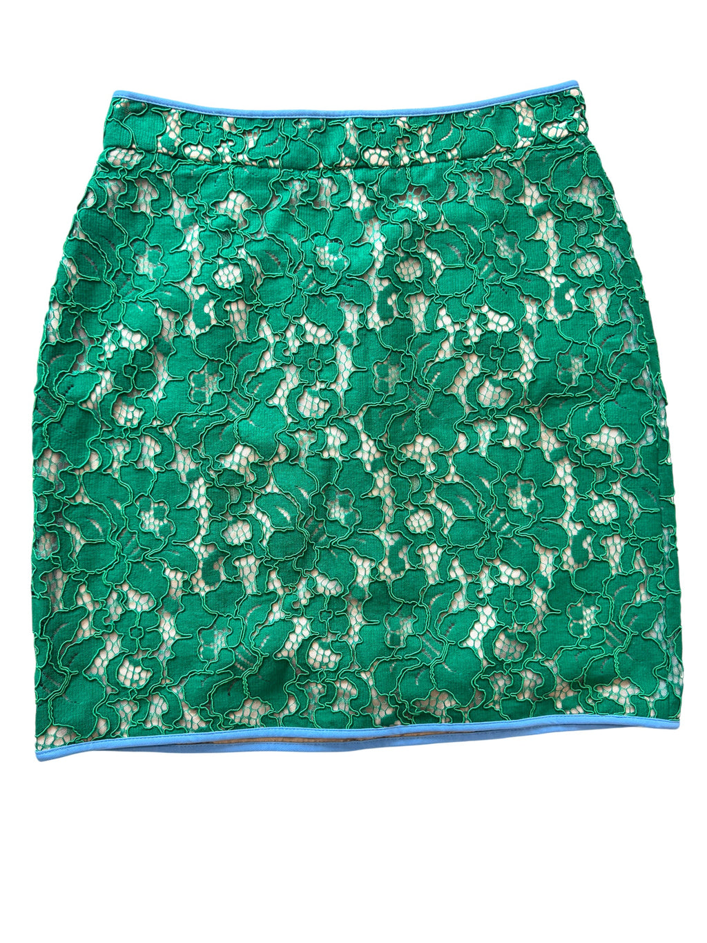 MSGM Milano Lace Green Gonna Mini Skirt Size 8-10 UK