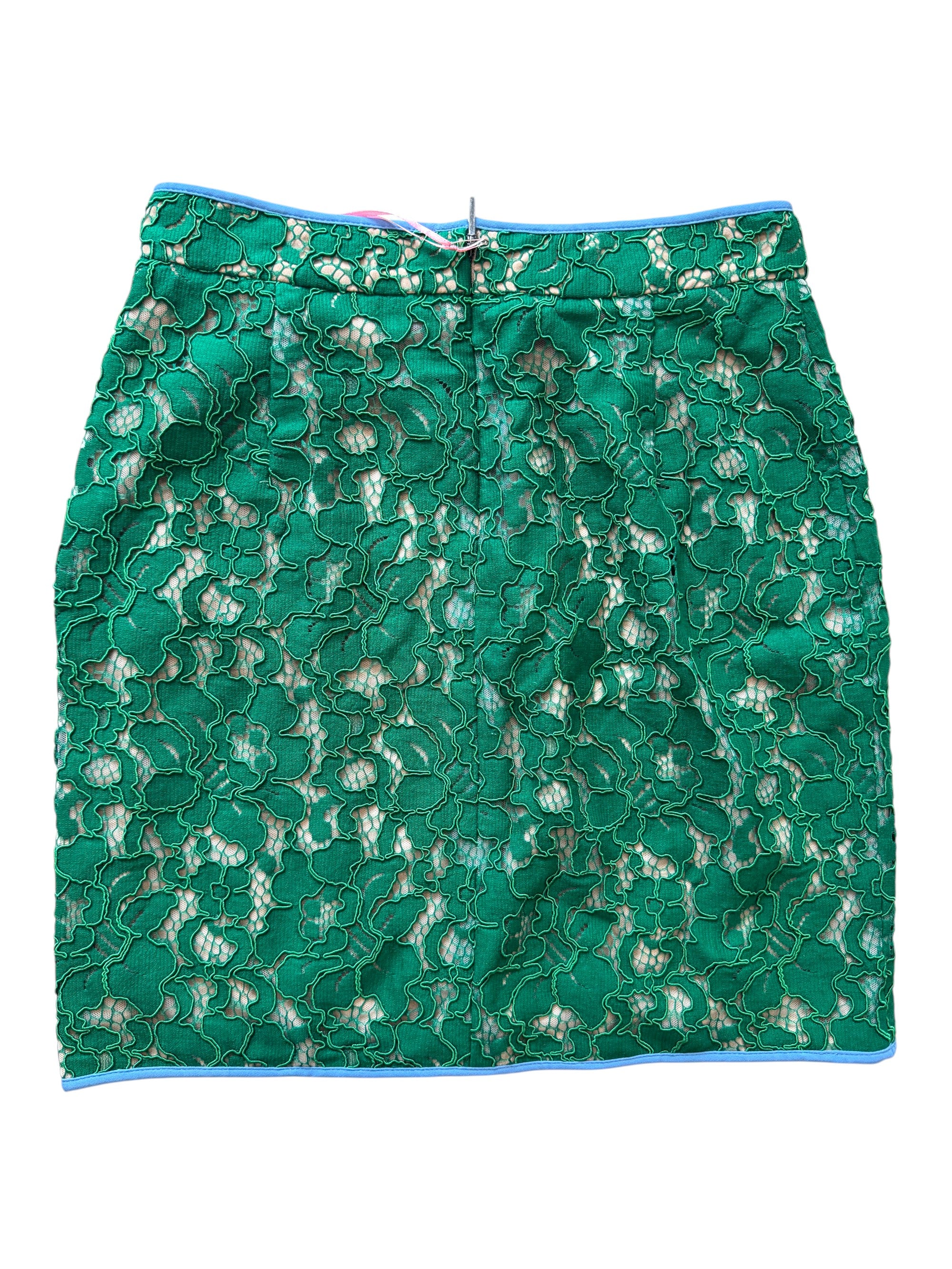 MSGM Milano Lace Green Gonna Mini Skirt Size 8-10 UK