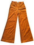 Paige Corduroy Wide Leg Trousers in Marigold/Orange Size 27 Waist