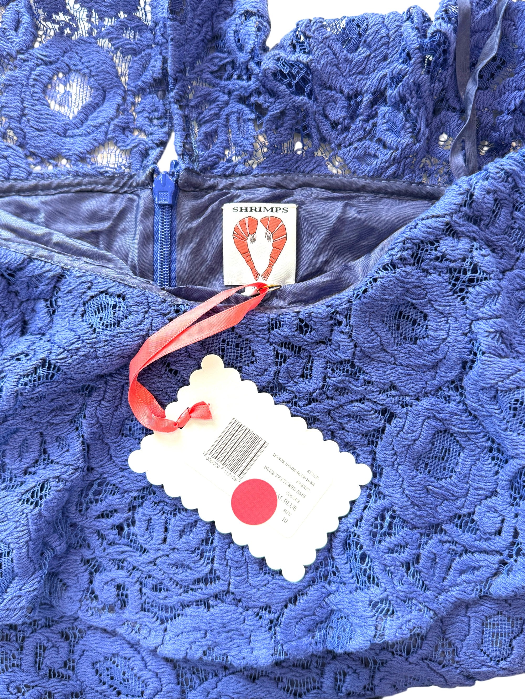 Shrimps Honor Blue Lace Dress Size 10 UK