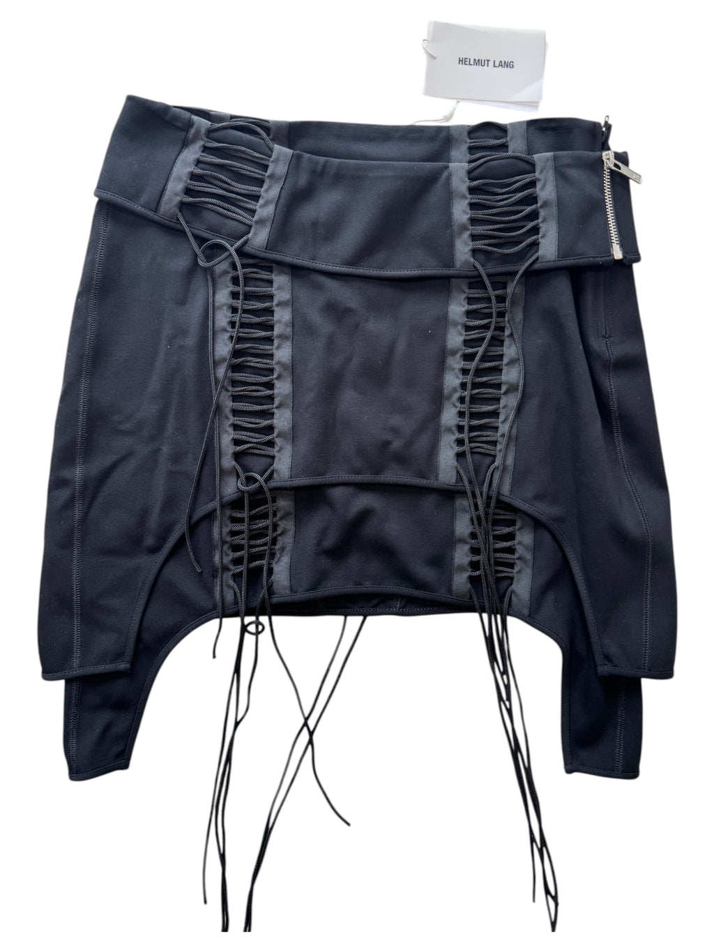 Helmut Lang Black Aviator Mini Skirt Size 10 UK