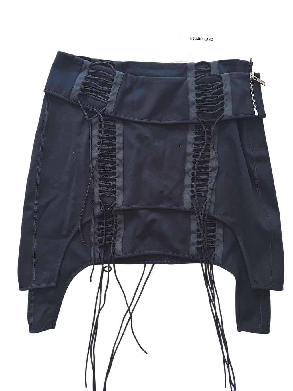 Helmut Lang Black Aviator Mini Skirt Size 10 UK
