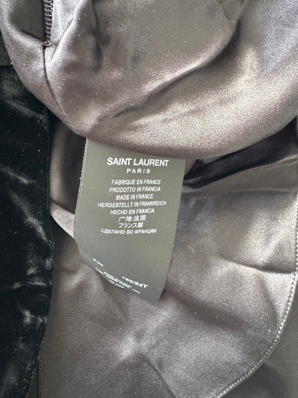Saint Laurent Velvet Mini Love Heart Back Detail Size 6-8 UK