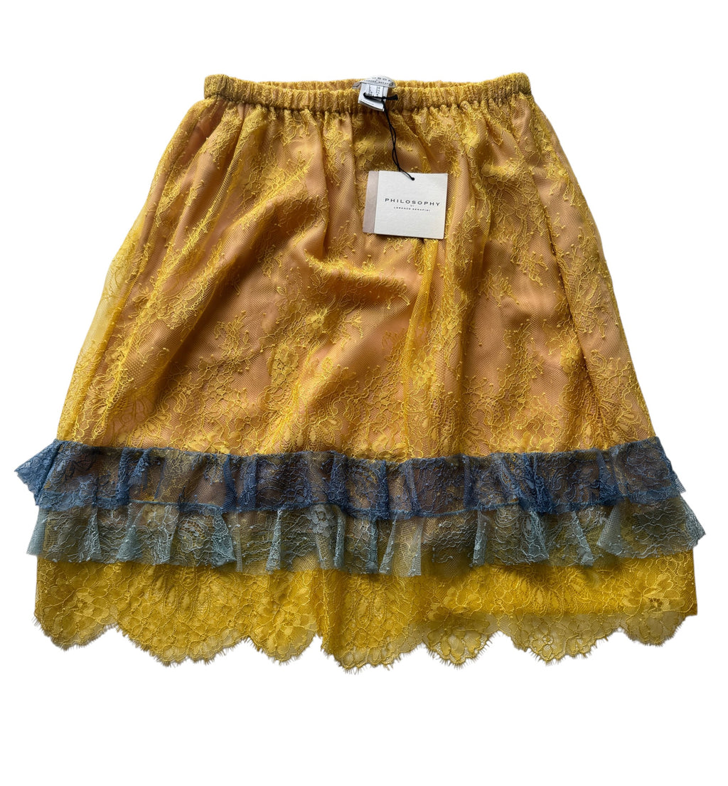 Philosophy di Lorenzo Serafini Lace Midi Lightweight Tiered Size 6-8 UK