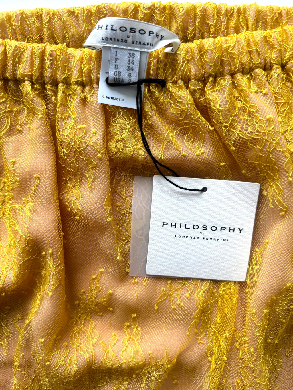 Philosophy di Lorenzo Serafini Lace Midi Lightweight Tiered Size 6-8 UK