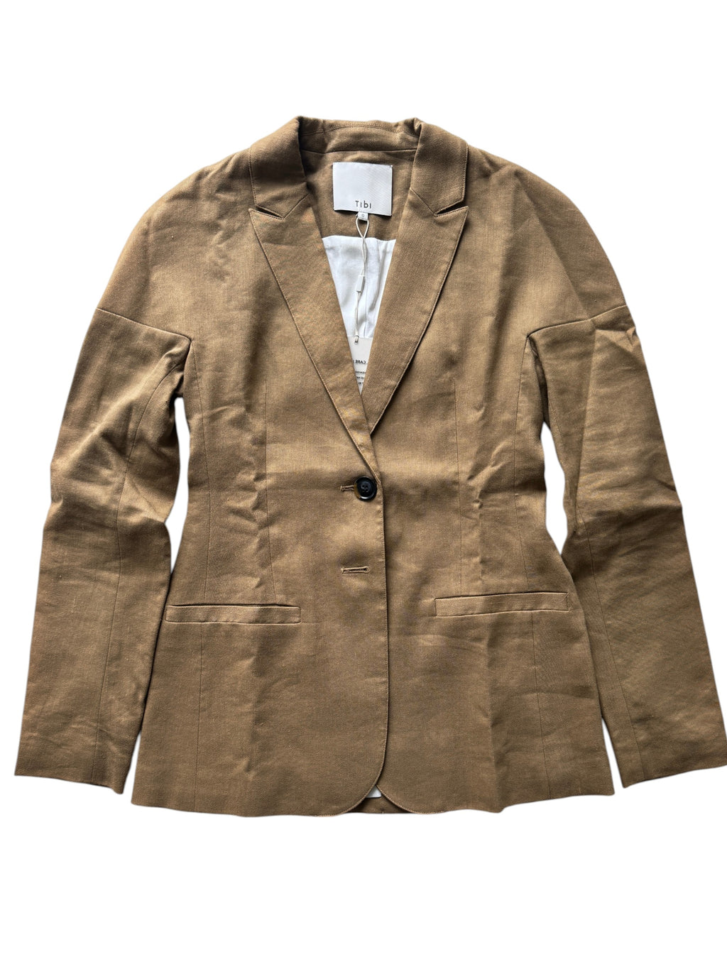 Tibi Linen-Blend Twill Blazer Size 4-8 UK