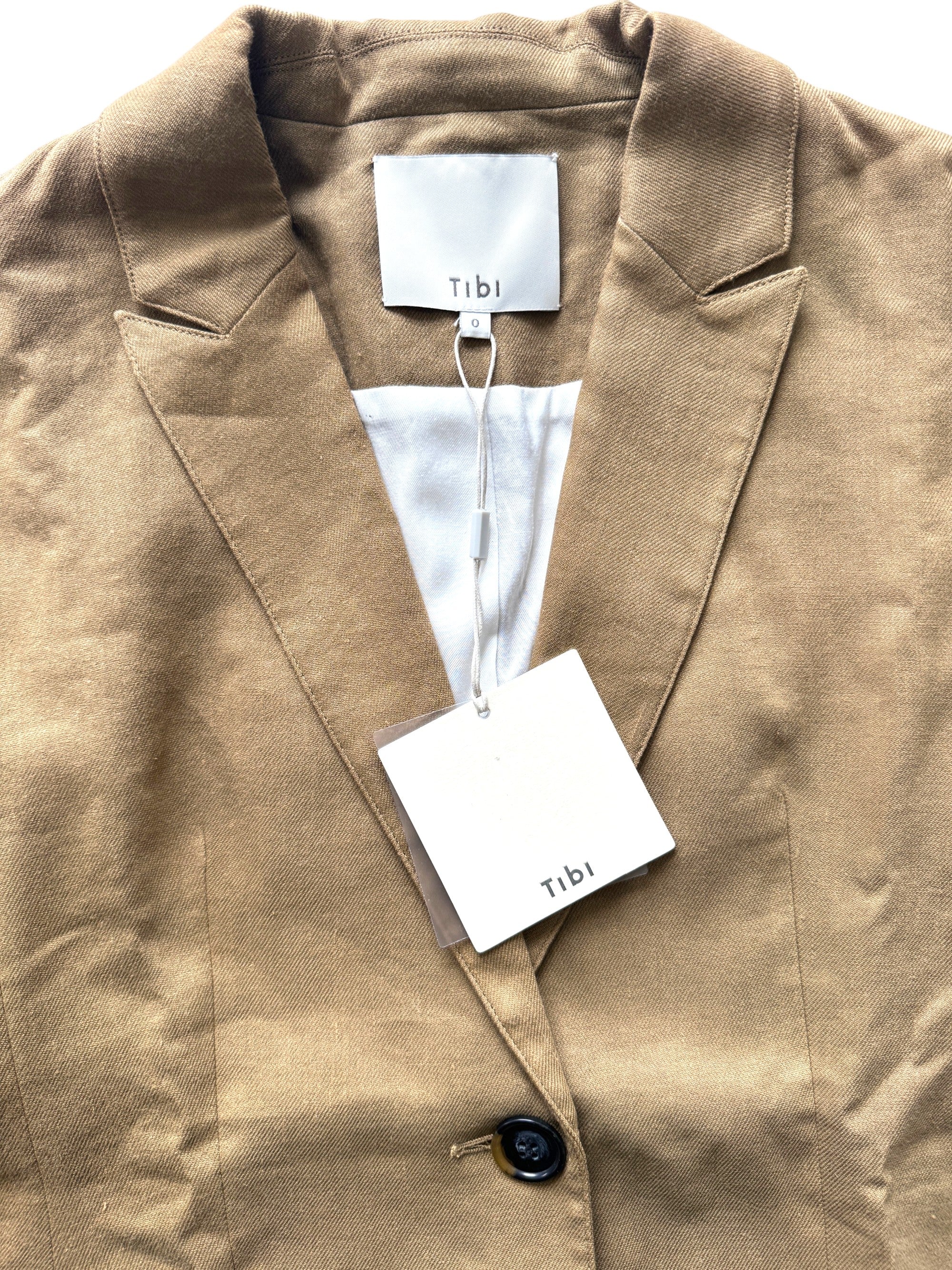 Tibi Linen-Blend Twill Blazer Size 4-8 UK
