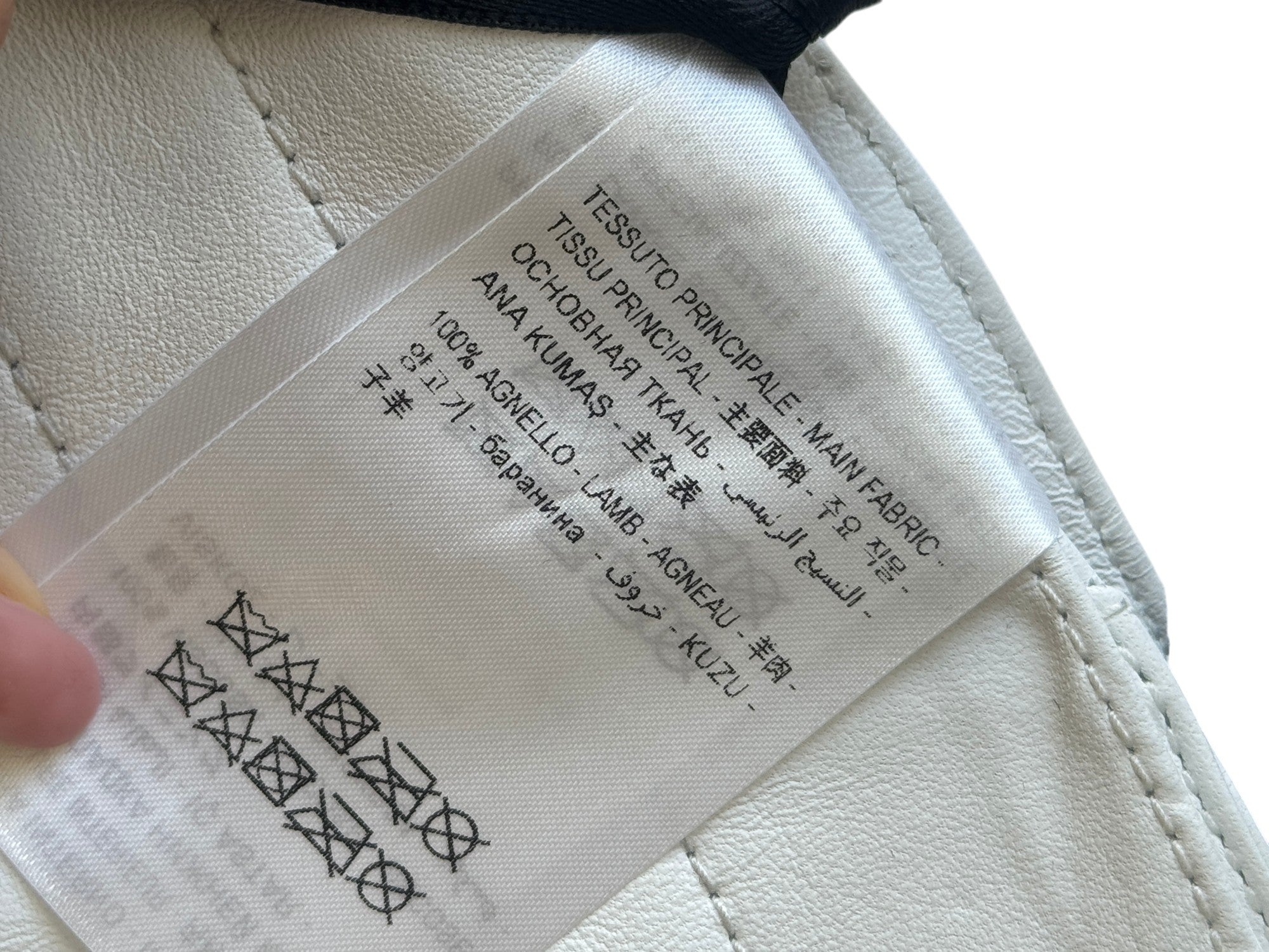 The Attico White 100% Leather Mid Skirt Size 14-16 UK