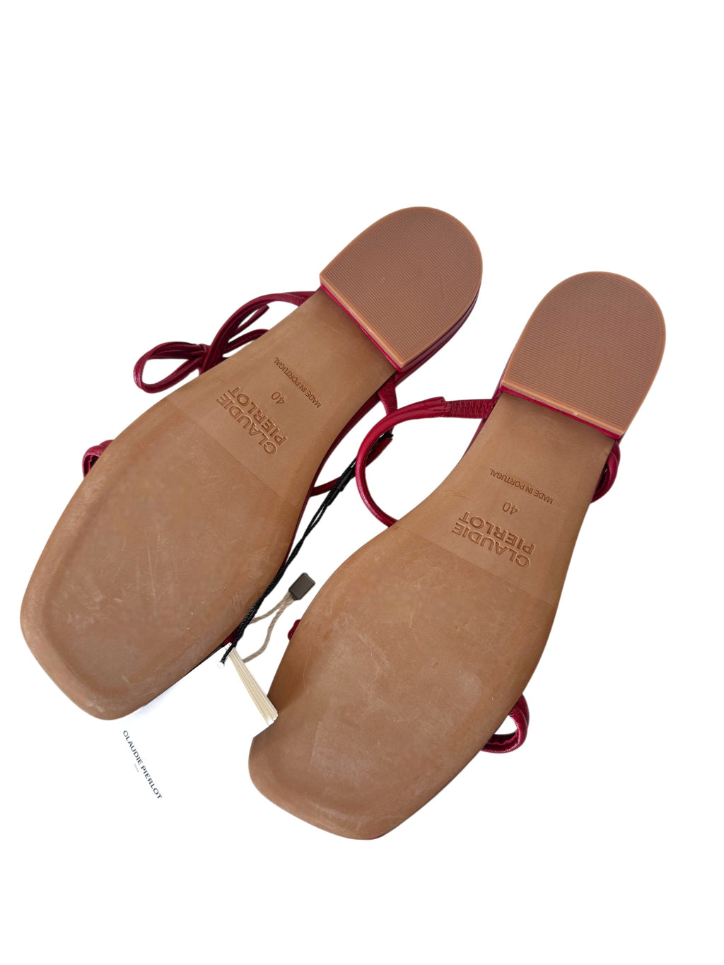 Claudie Pierlot Flat Strappy Sandals Red Size 7 UK