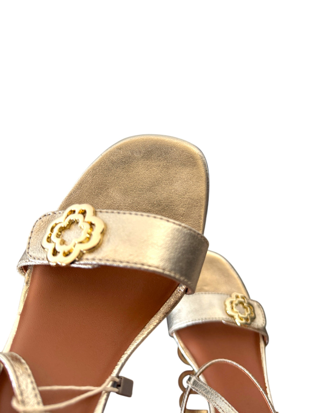 Maje Logo-badge Block-heel Leather Sandals Size 4 UK