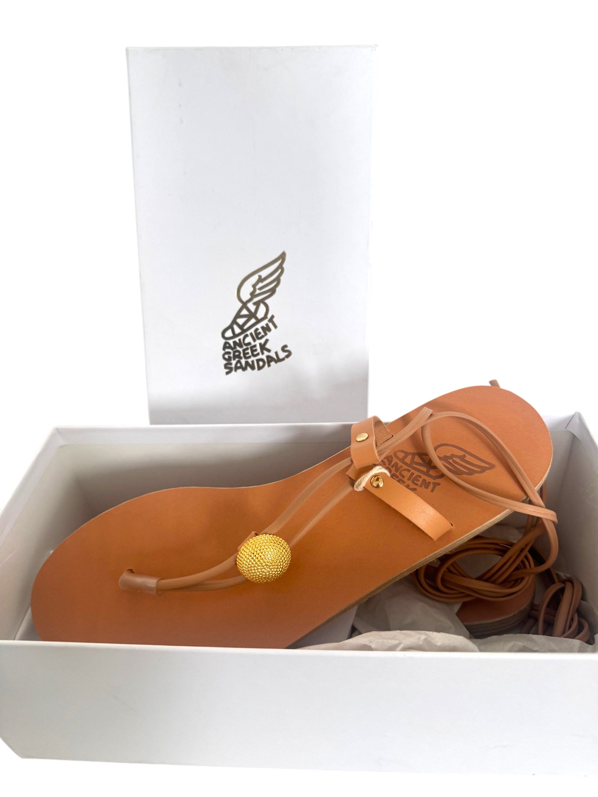 Ancient Greek Sandals Persephone Embellished Sandals Size 7 UK