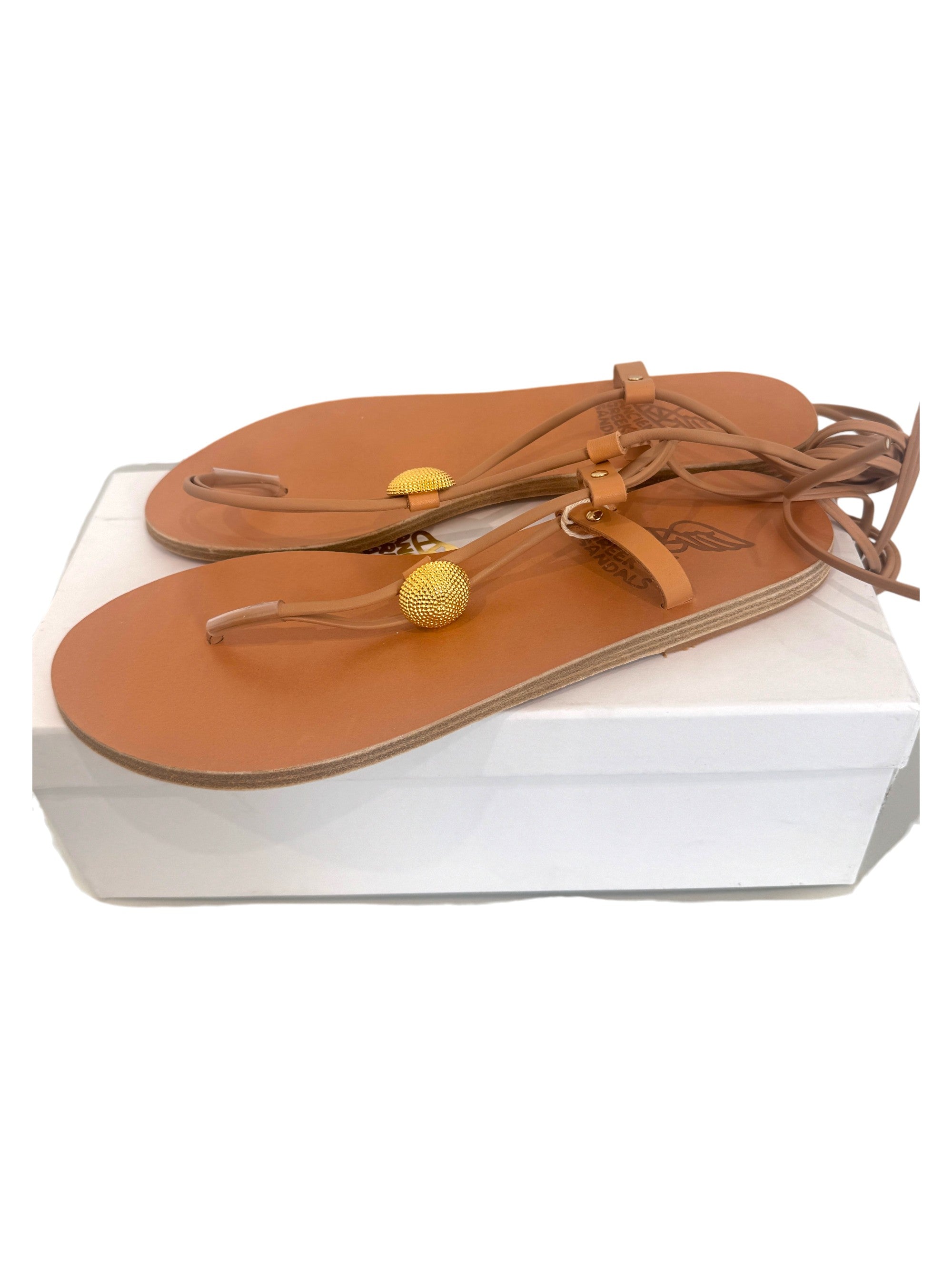 Ancient Greek Sandals Persephone Embellished Sandals Size 7 UK