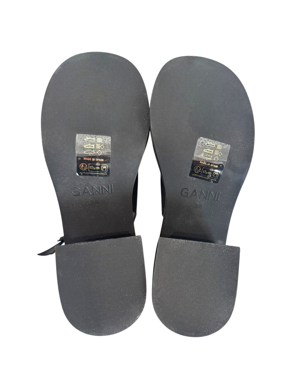 Ganni Satin Platform Slingback Sandals Size 5 UK