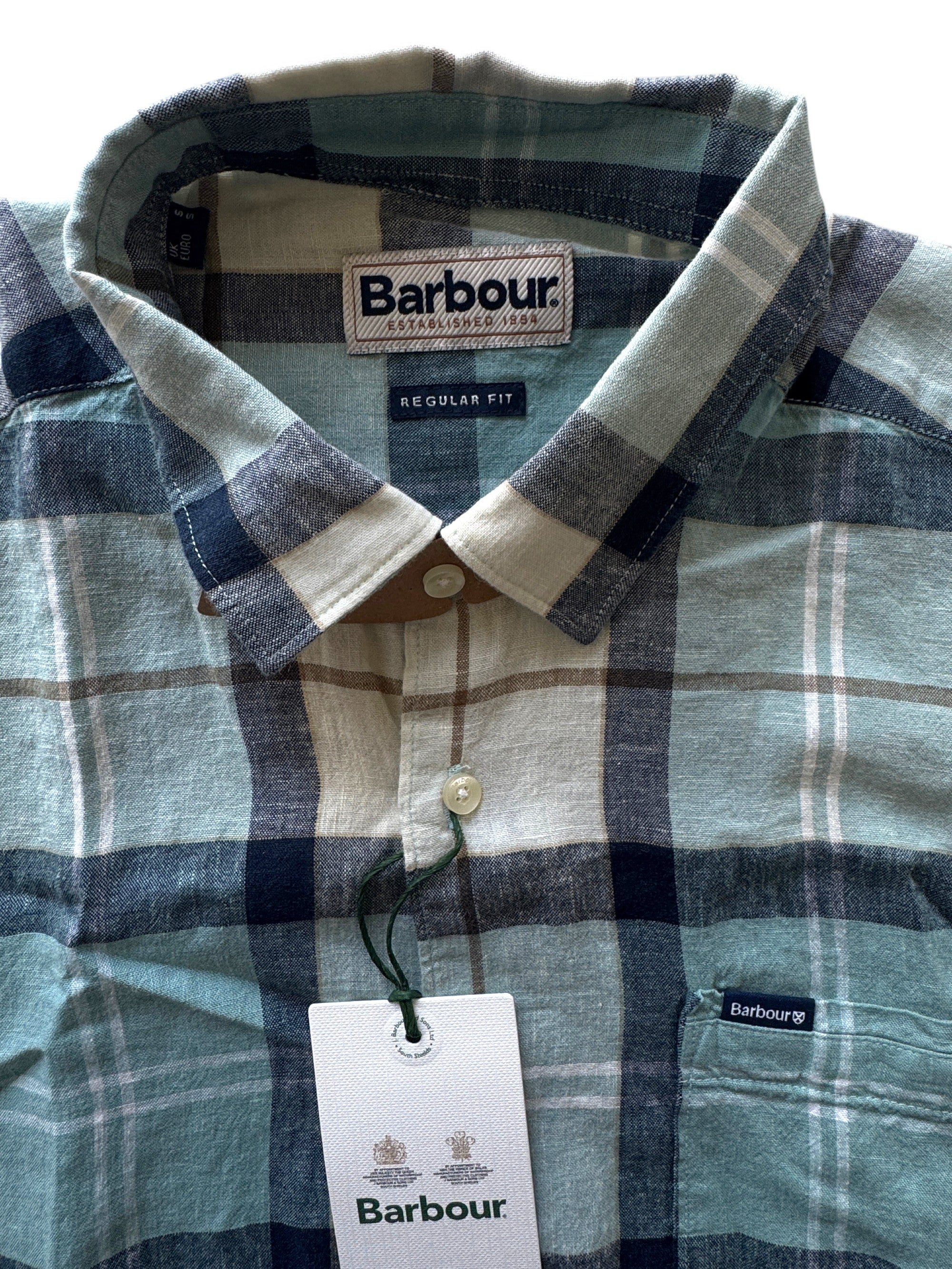 Barbour Croft Short Sleeve Summer Shirt Size S