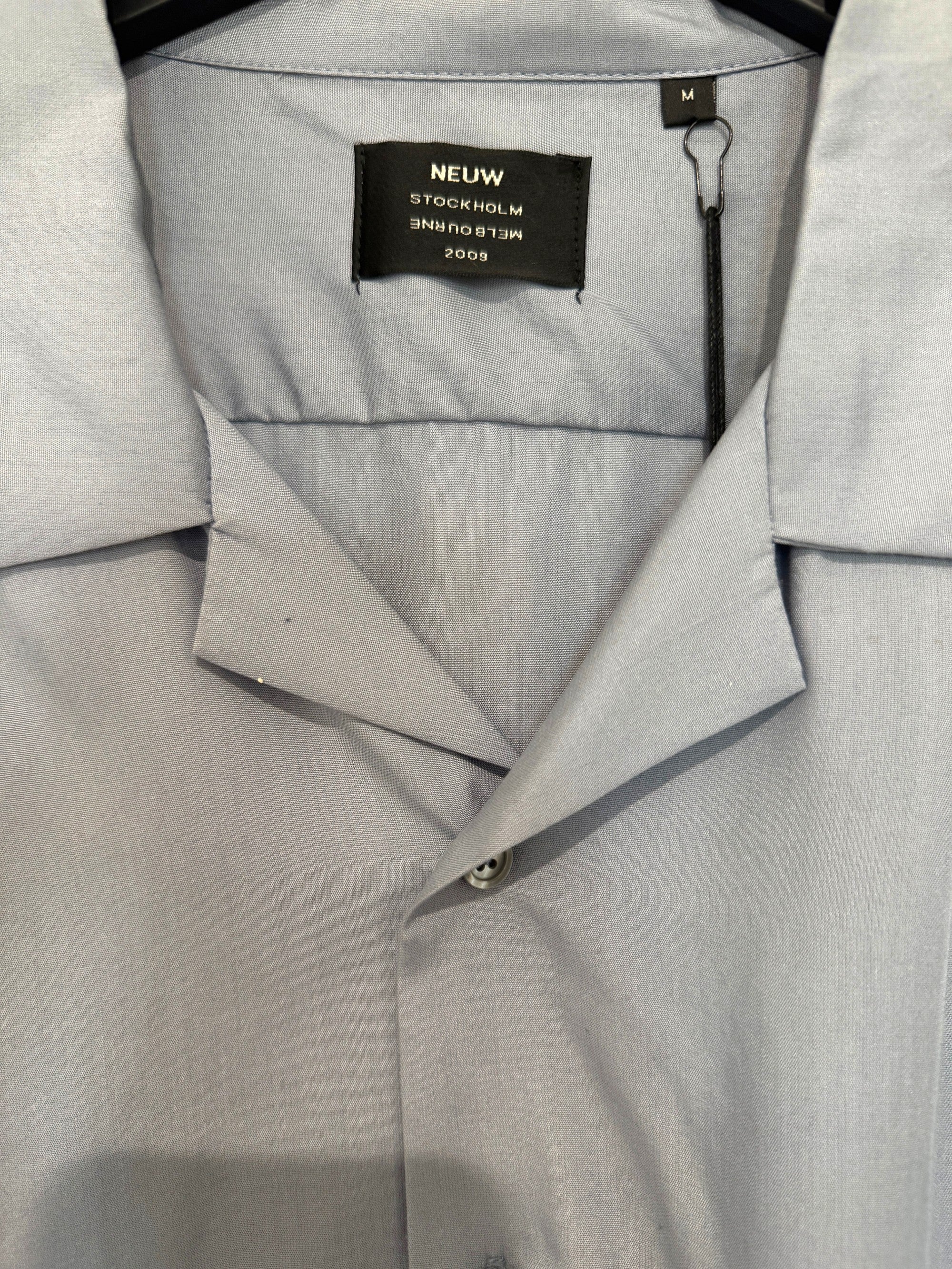 Neuw Cave Short Sleeve Shirt Grey Blue Size M