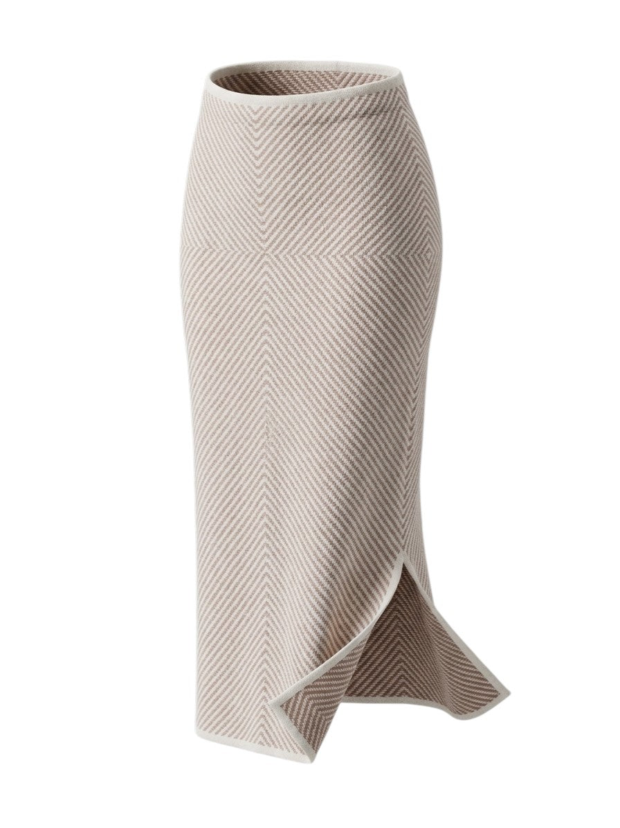 Joseph Ultra Soft Jacquard Knit Midi Skirt Size M