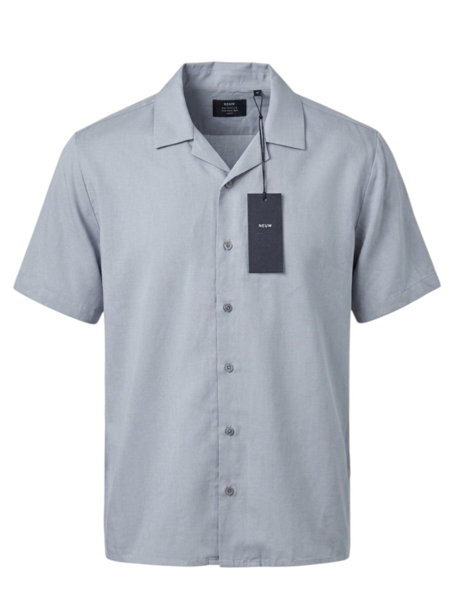 Neuw Cave Short Sleeve Shirt Grey Blue Size M