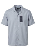 Neuw Cave Short Sleeve Shirt Grey Blue Size M