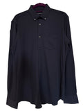 French Connection UK Dark Navy Blue Stretchy Cotton Long Sleeve Shirt Size M