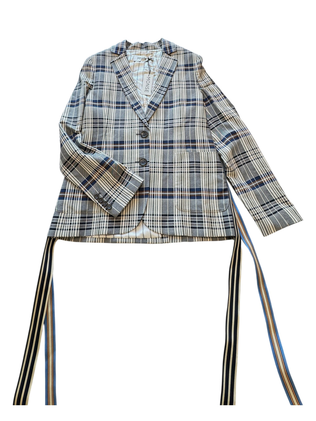MONSE Tailored Plaid Oversize Fit Blazer Size 8 UK