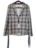 MONSE Tailored Plaid Oversize Fit Blazer Size 8 UK