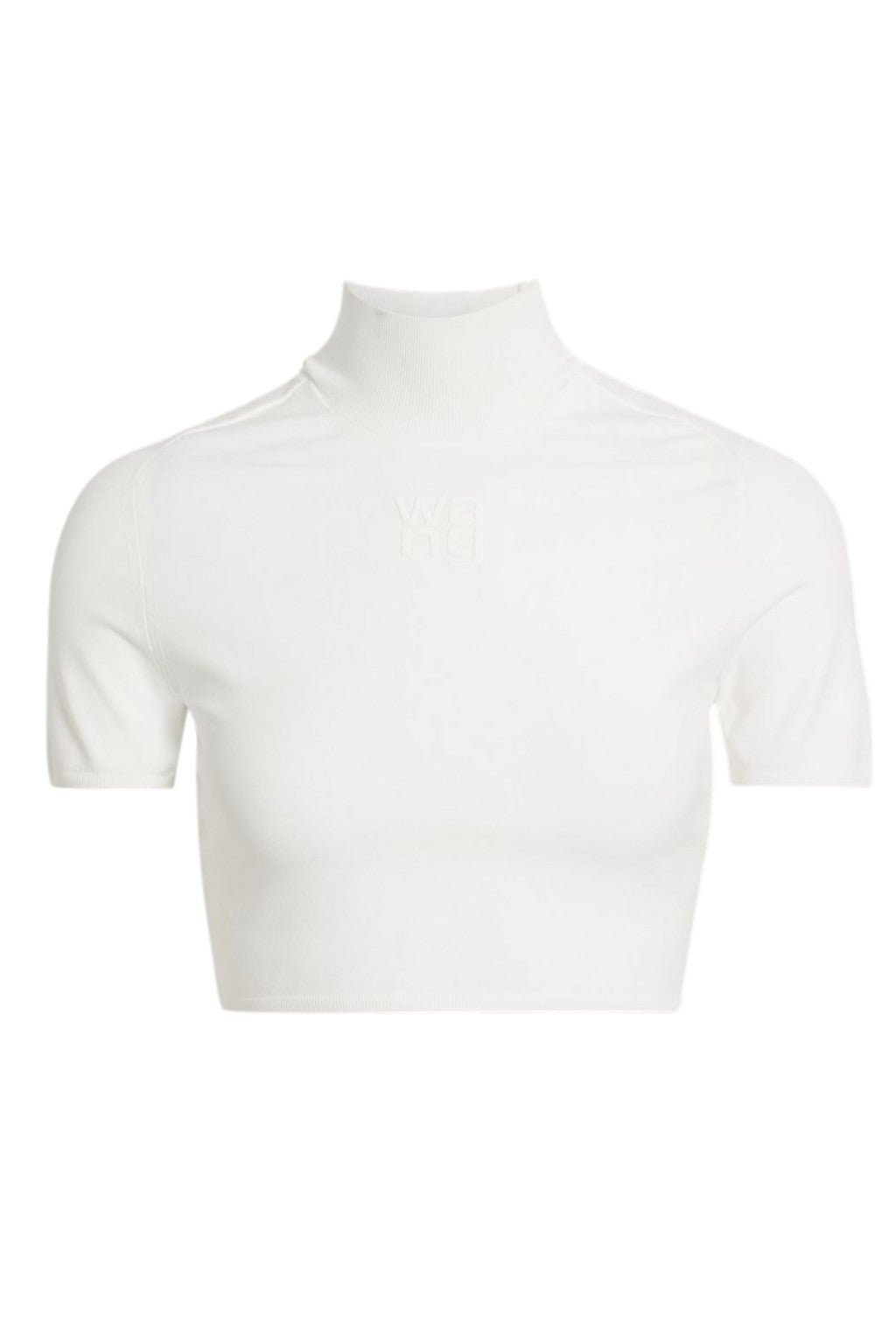 AlexanderWang.T Cropped Stretch Knit Turtle Neck Top Size M