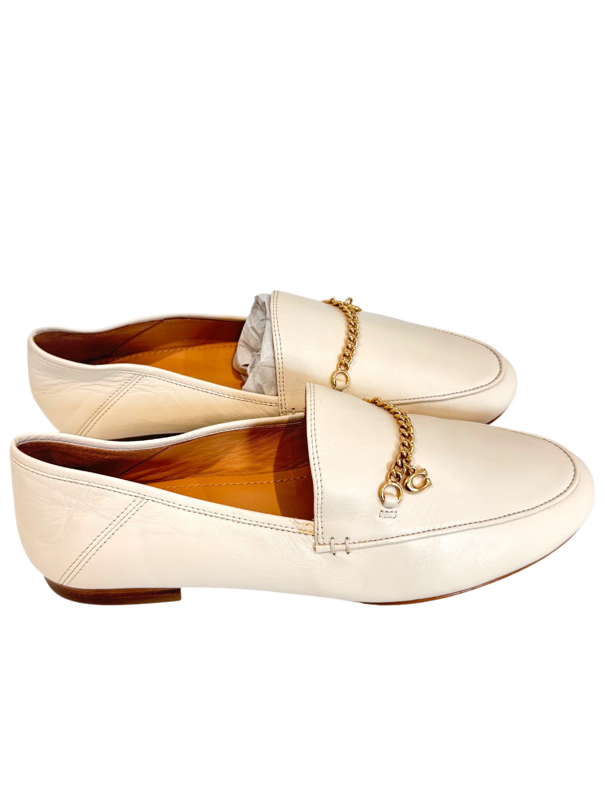 Coach Hanna Loafer Cream Size 6 UK