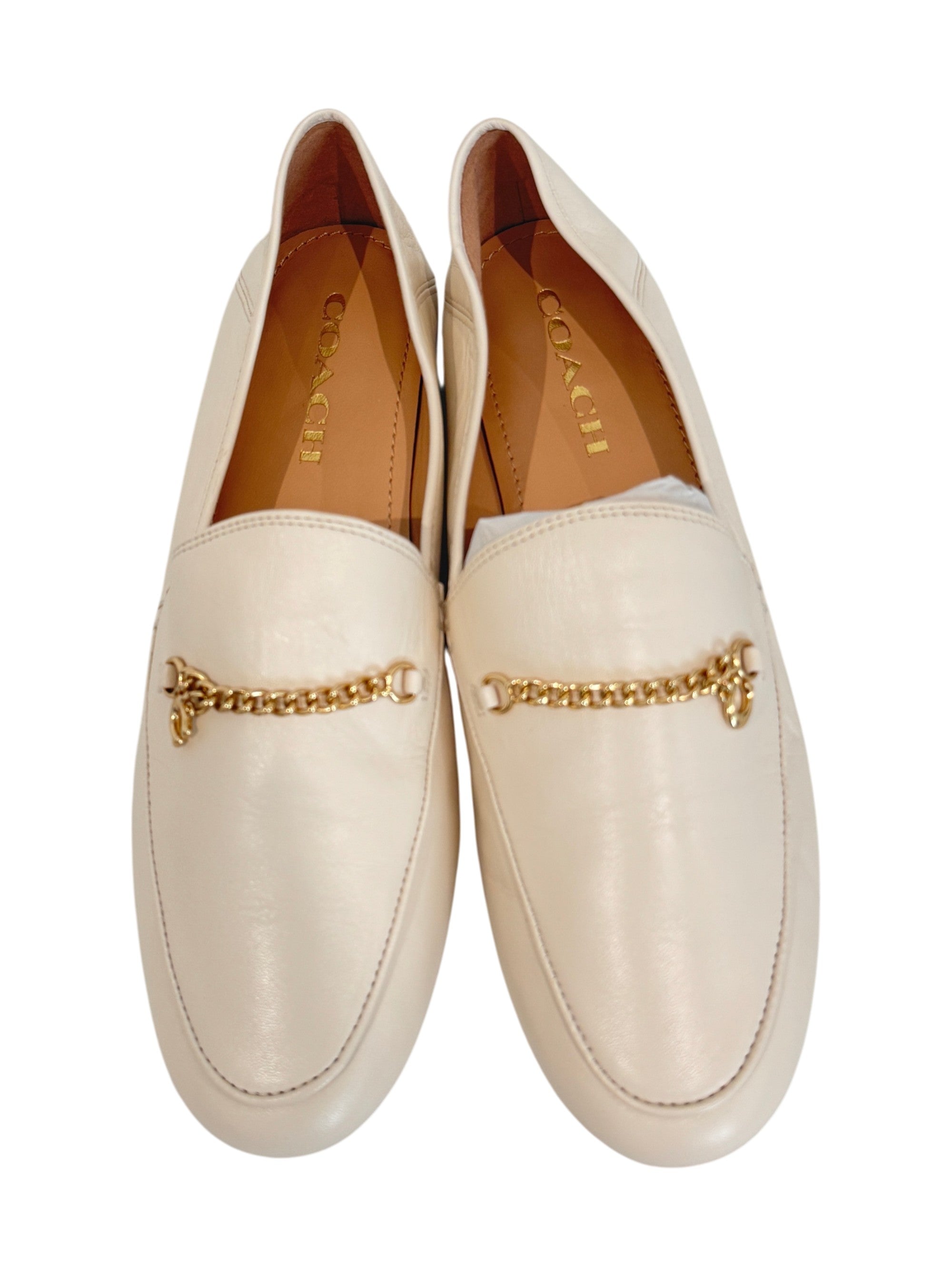 Coach Hanna Loafer Cream Size 6 UK