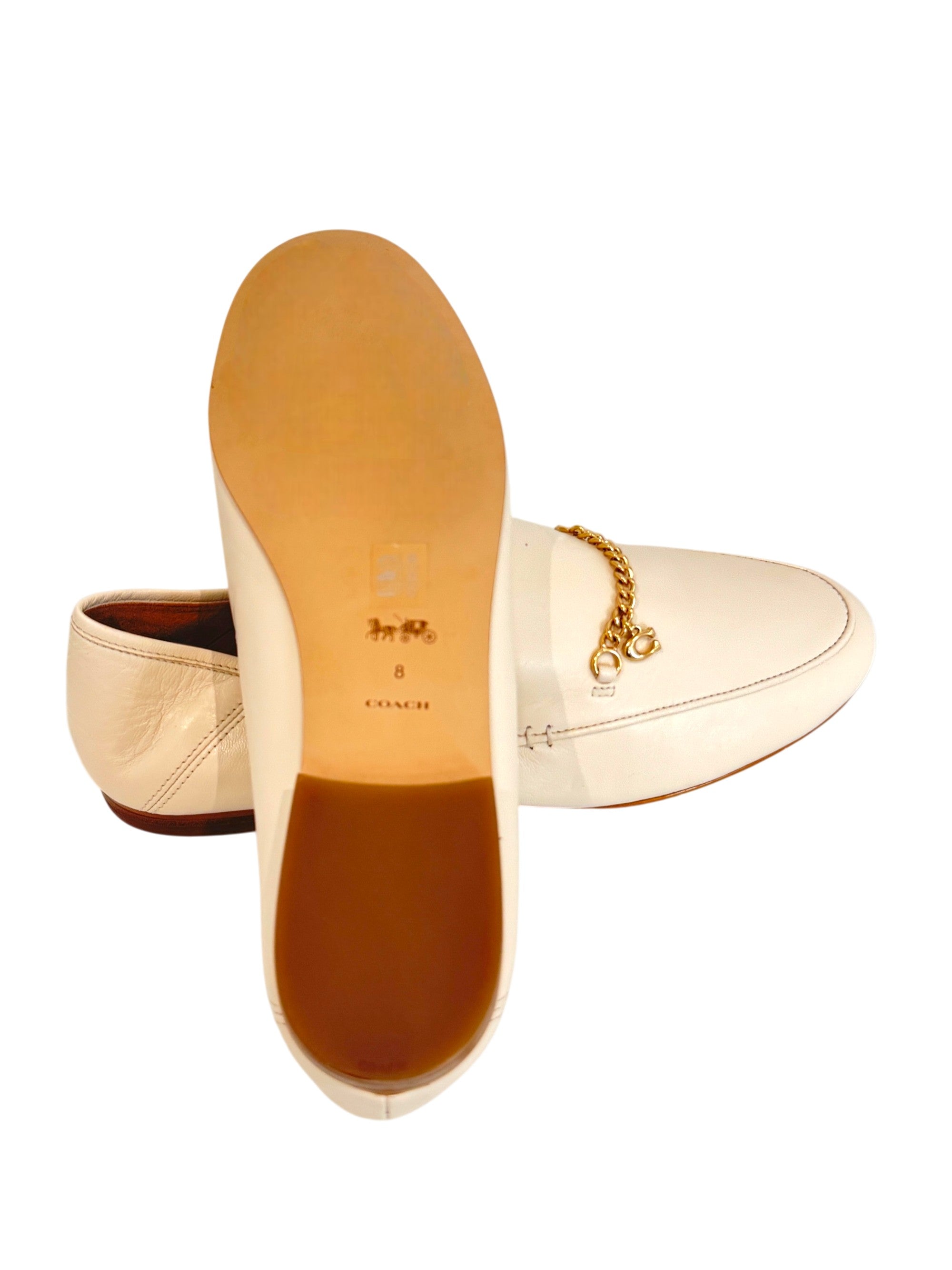 Coach Hanna Loafer Cream Size 6 UK