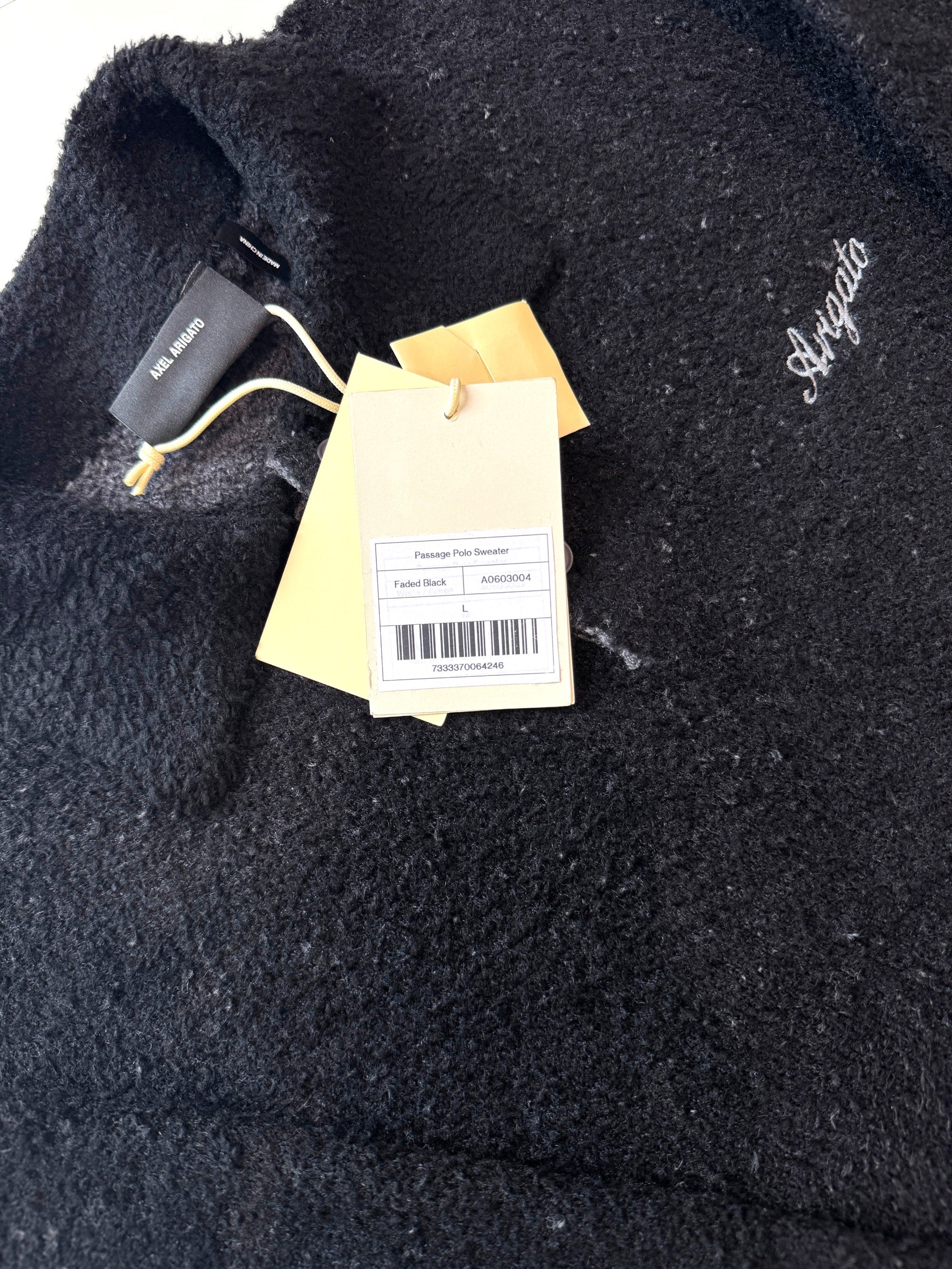 Axel Arigato Passage Polo Sweater Black Size L