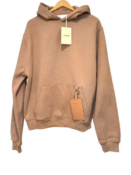 Axel Arigato Cotton Jersey Tag Hoodie Camel Beige Size S