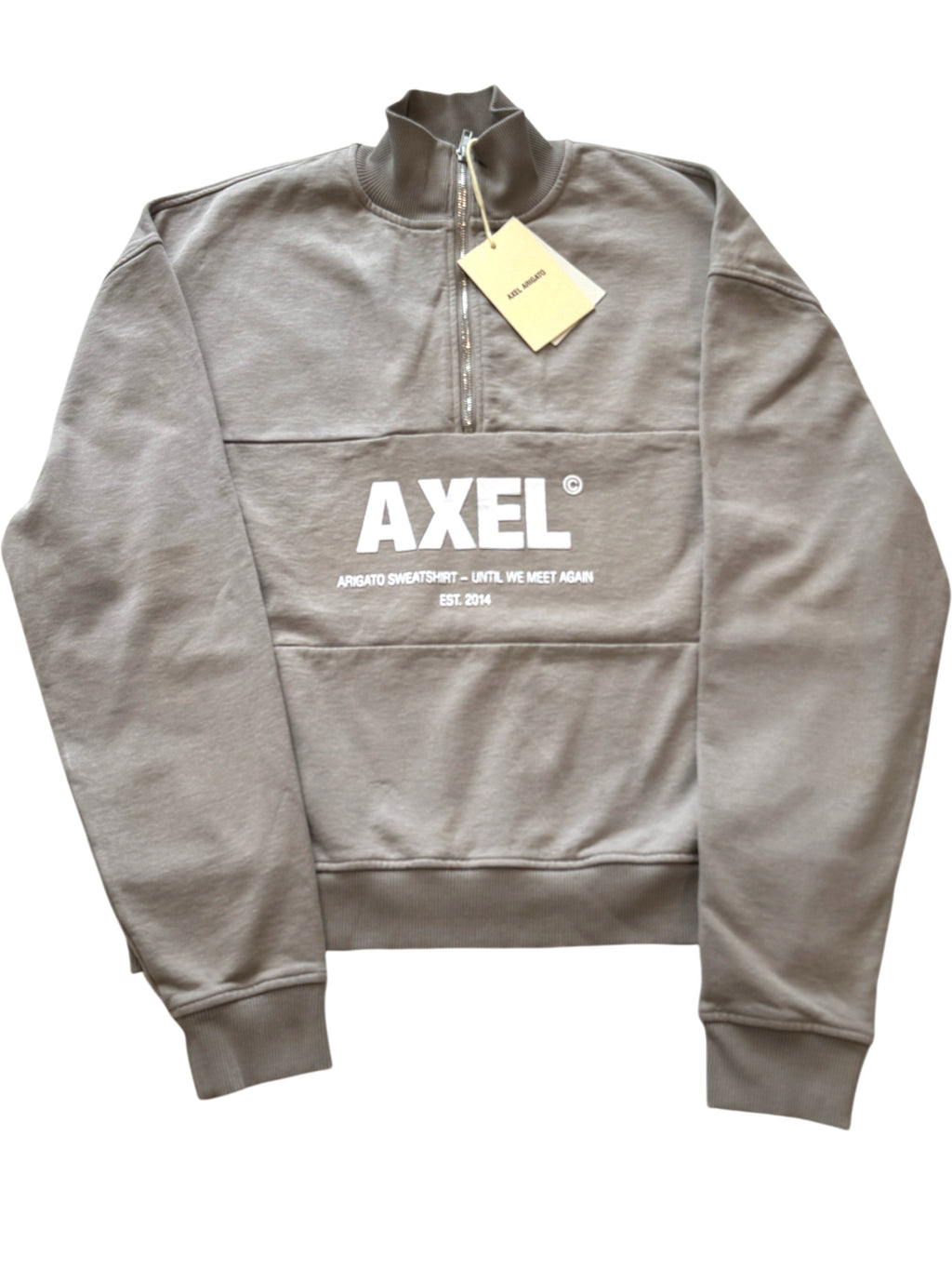 Axel Arigato Adios Halfzip Sweatshirt Grey Size XS