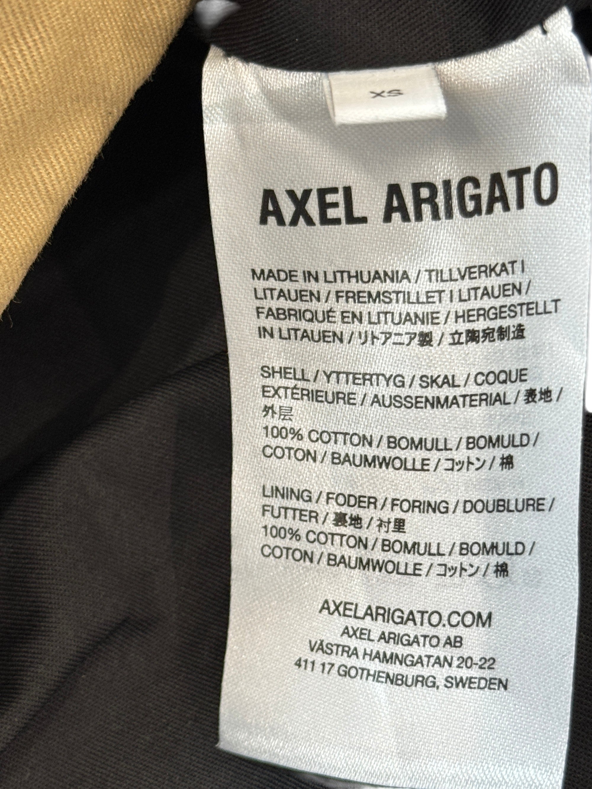 Axel Arigato Metric Anorak Beige Canvas Size XS