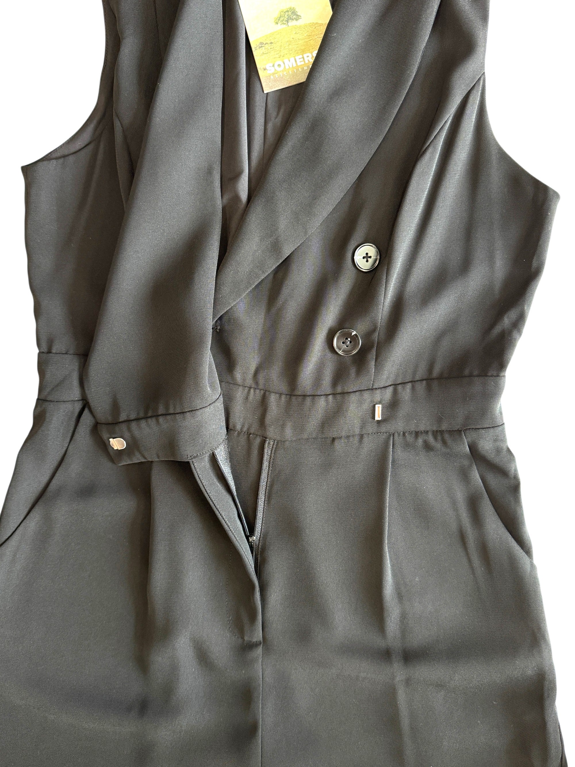 Somerset by Alice Temperley Black Tuxedo Style Jumpsuit Size 12 UK